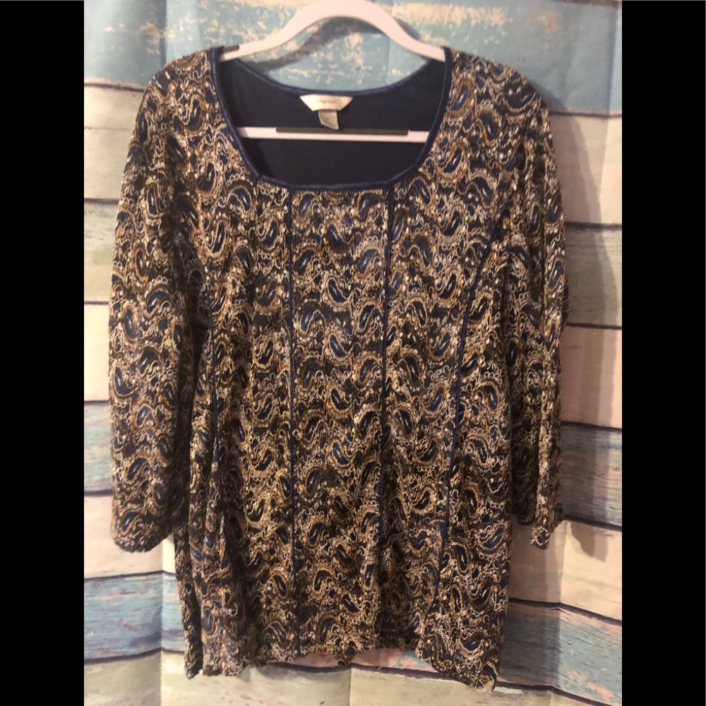 CJ Banks tweed style top size 2X